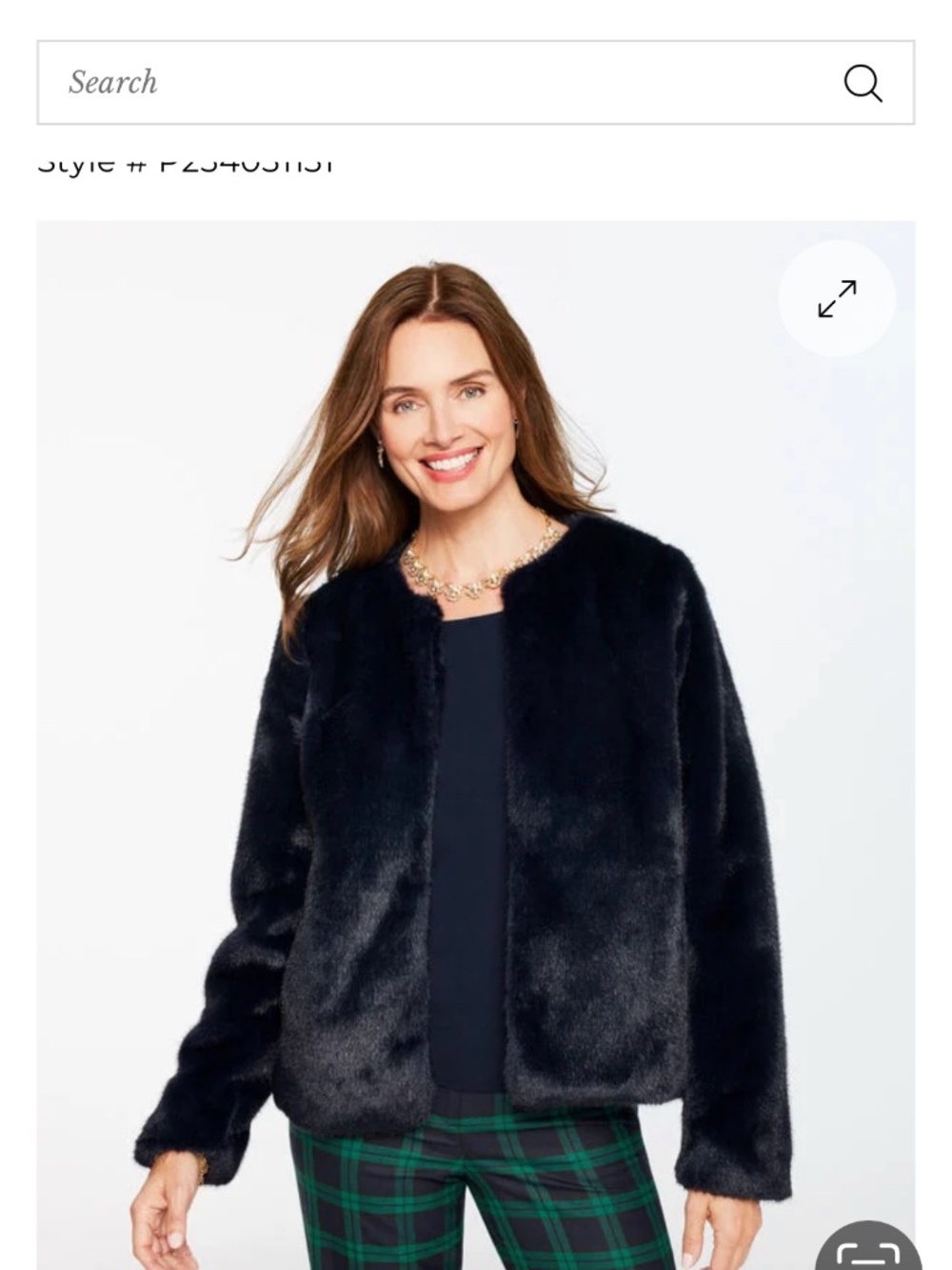 Indigo Faux Fur Jacket